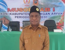 Bupati Pegaf Dominggus Saiba Resmi Buka Musorkab I KONI Pegunungan Arfak