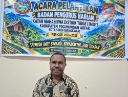 Lantik Pengurus IMDT Periode 2026–2028, Wempi Towansiba Tekankan Kekompakan dan Tanggung Jawab